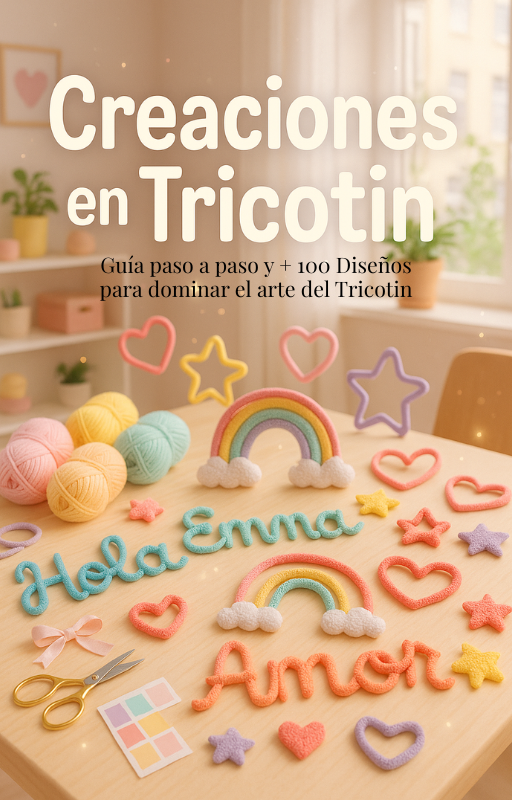 Ebook CREACIONES EN TRICOTIN + 12 Bonos de Regalo